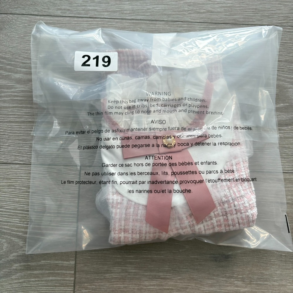 NWT Fashion Classic Clothes Kids Pink 90s Bow Detail A-Line Dress Size 12-24M - Picture 12 of 12